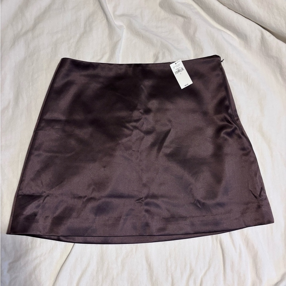 Gap Elegant Satin Brown Skirt